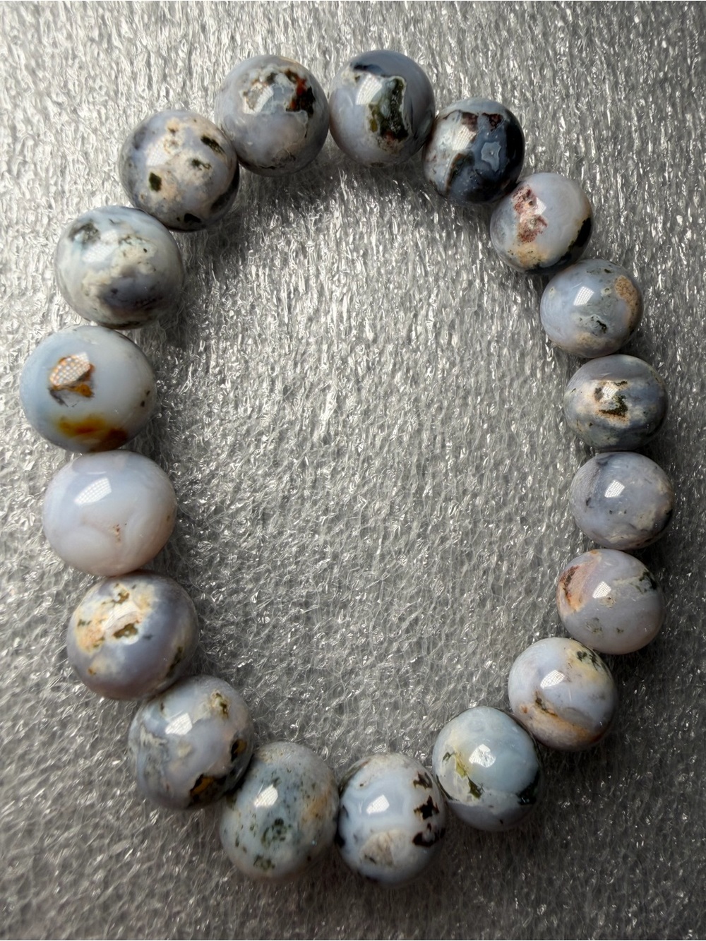 Beautiful 11MM Blue Ocean Jasper Natural Crystal Bracelet
